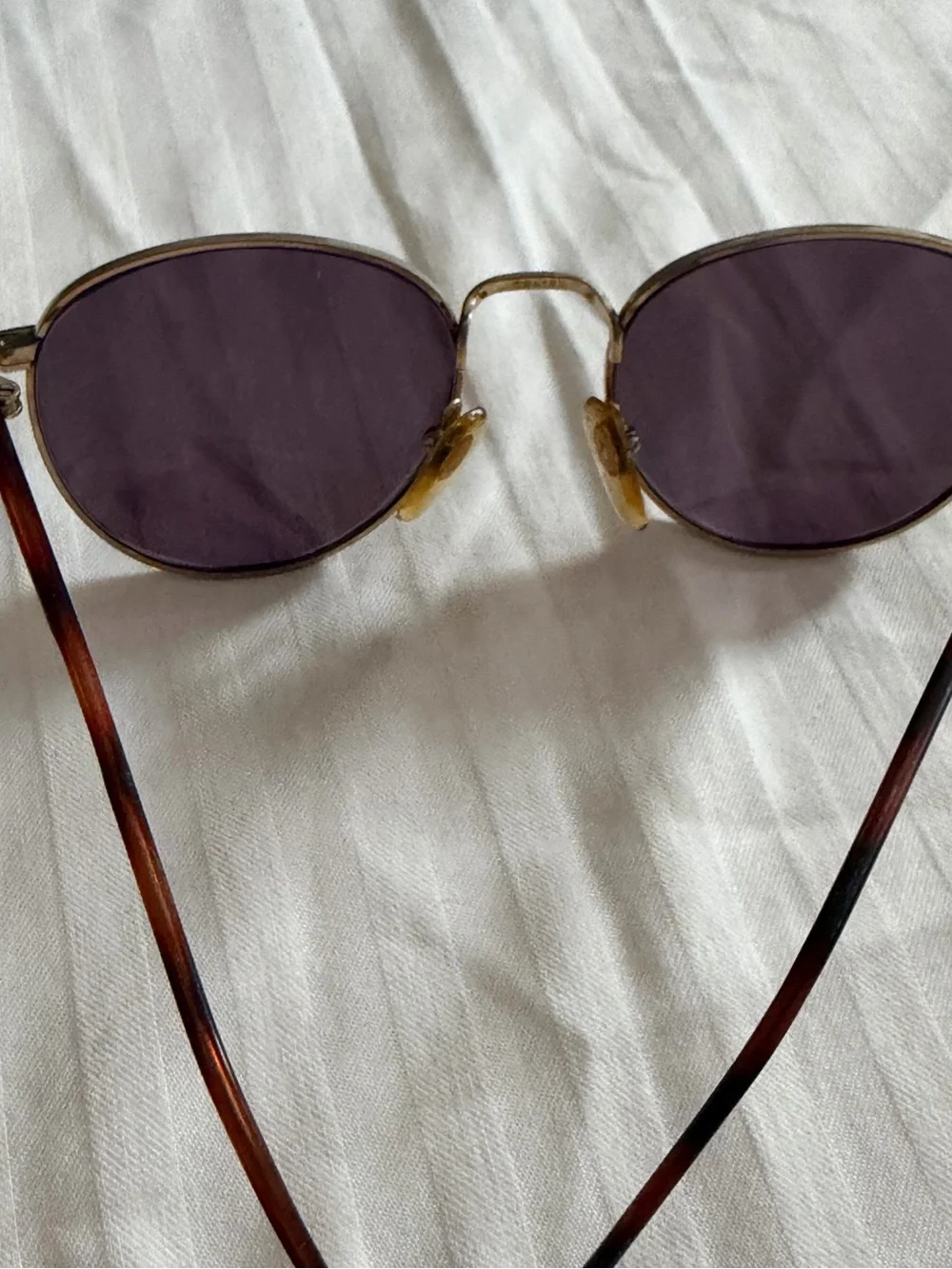 Vintage Round Purple Lens Women's Sunglasses
